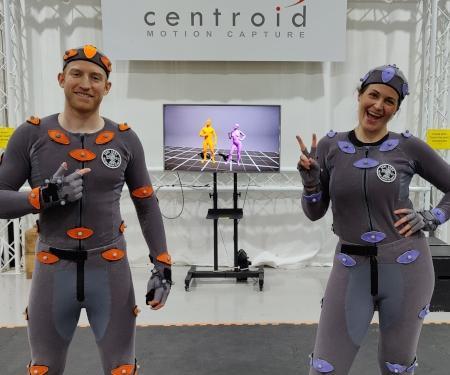 Bare Arms Specialist performers doing motion capture at Centroid Studios