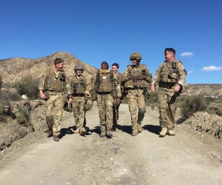 The Capture, Afghanistan flashback scenes with Bare Arms Specialist performers, uniform and equipment